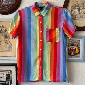 Rainbow Button Down Shirt